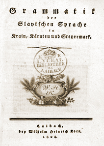 1809 Kopitar naslovnica