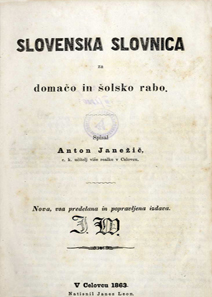 1863/1854 Janežič naslovnica