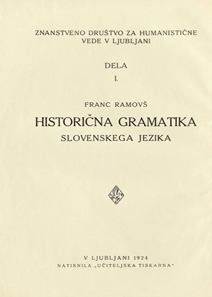 1924–1952 Ramovš naslovnica